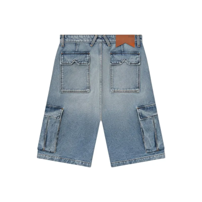 RHUDE Cargo Denim Baggy Short-1