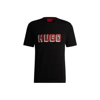 HUGO BOSS Logo print Cotton T shirt