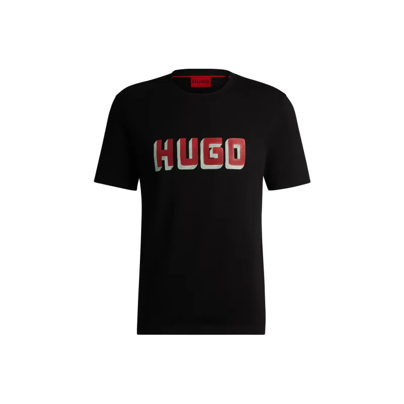 HUGO BOSS Logo print Cotton T shirt-0
