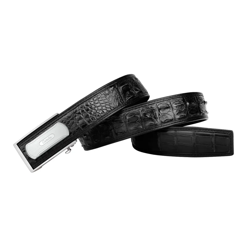 CATELLES Crocodile Leather Belts Men's 3.8cm-3
