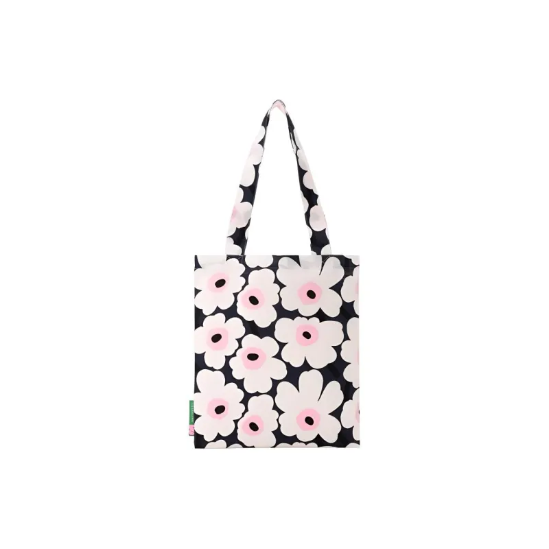 Marimekko Unikko 60th Cotton Tote Bag Shopping Bag Shoulder Bags Mini Women's Black & White-2