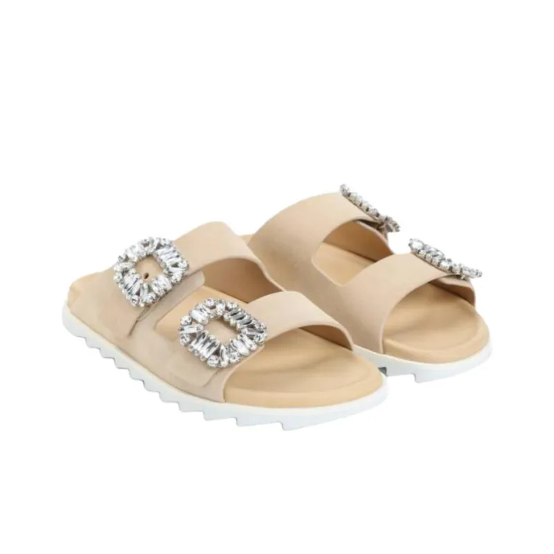 Roger Vivier Slide Slippers Women's Beige-2