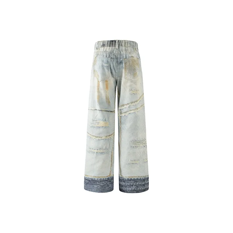 HOKLV Jeans Unisex Blue-1