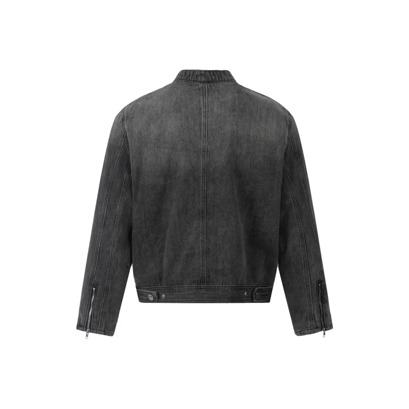 MT99 Denim Jacket Unisex Black Gray Color-1