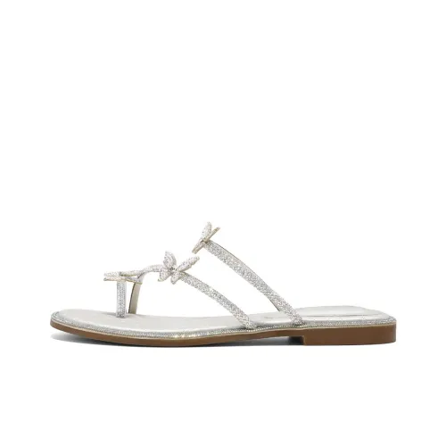 BELLE Slide Slippers Women's Silver