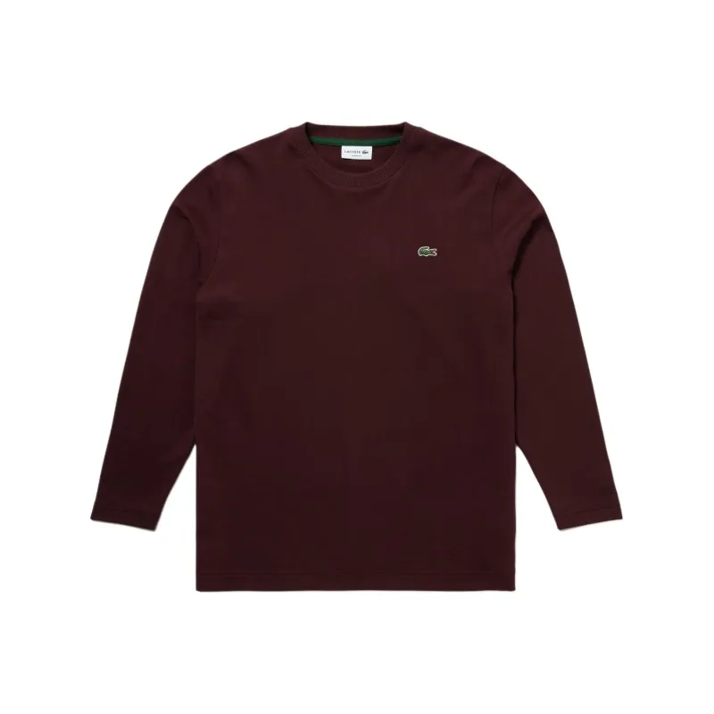 LACOSTE T Shirts Men Bordeaux-0