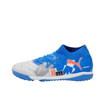 PUMA FUTURE 8 MATCH TF Rubber Broken Studs Anti Slip Wear Resistant Soccer Shoes Unisex Blue White