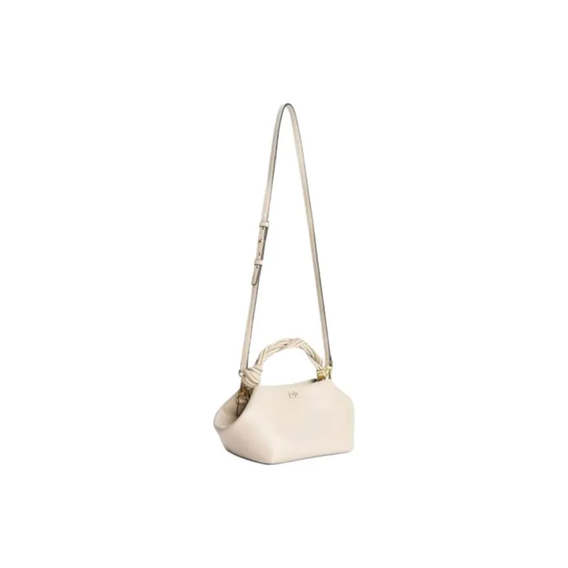 GANNI Recycled Leather Handbag Women's White-2