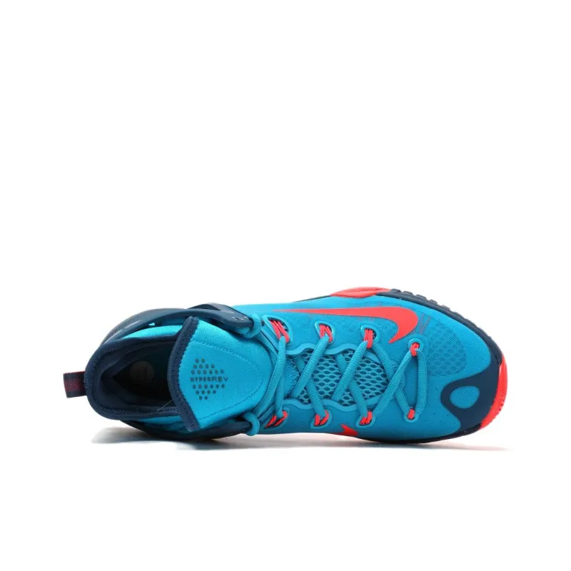 Nike Hyperrev 2015 Anti Slip Wear Resistant Mid Top Basketball Shoes Men's Blue-3