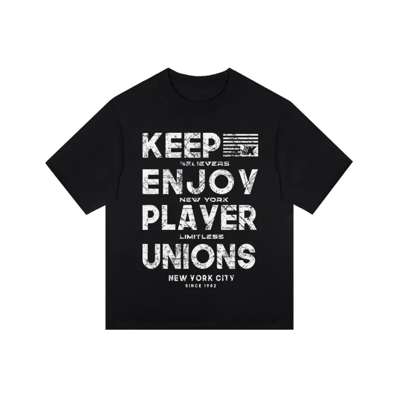 Kepu T-Shirt Unisex Black Print White-0