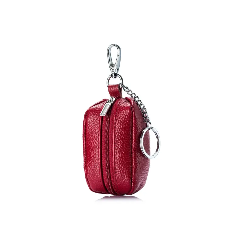 Tong Tong Rabbit Top Grain Cow Leather Key Pouch Women's Black/Lotus Purple/Milkshake White/Jasper/Burgundy-5