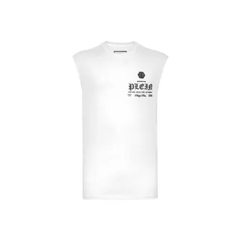 PHILIPP PLEIN Logo-print Crew-neck Tank Top