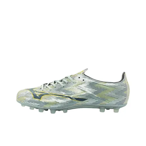 Mizuno Alpha 2 Anti Slip Wear Resistant Soccer Shoes Men's Silver