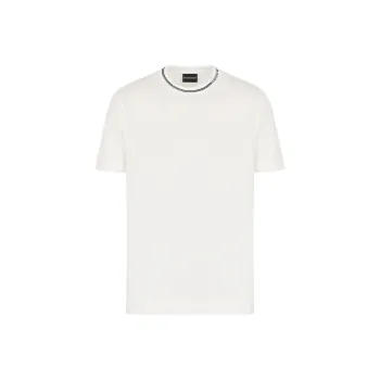 EMPORIO ARMANI Lyocell blend Jersey T shirt With Logo On Collar