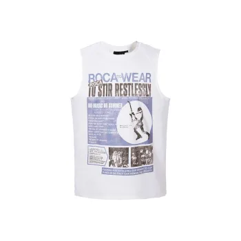 ROCAWEAR Tank Tops Unisex White