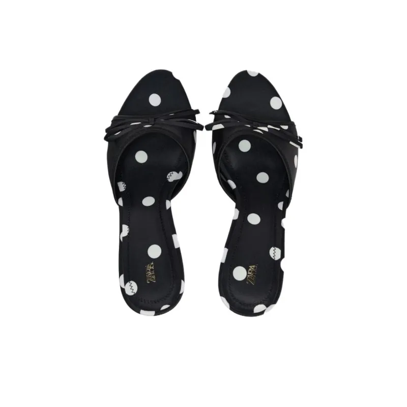 ZARA Slide Slippers Women's Black-3