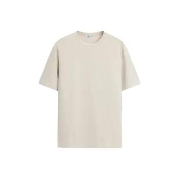 ZARA T Shirts Men Light Sand