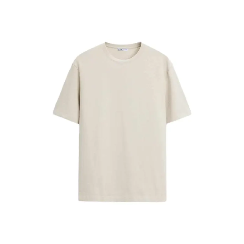 ZARA T Shirts Men Light Sand-0