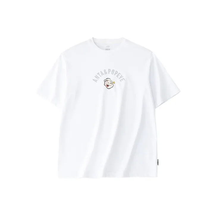 Anta x POPEYE Regular T Shirt Men's Pure White-0