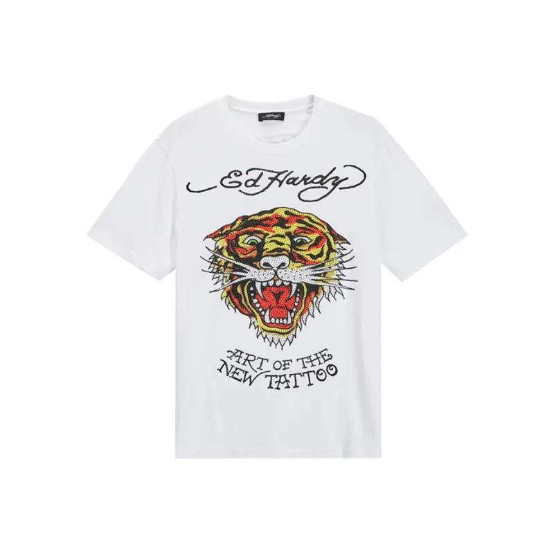 Ed Hardy FW24 T Shirt Men's White-0