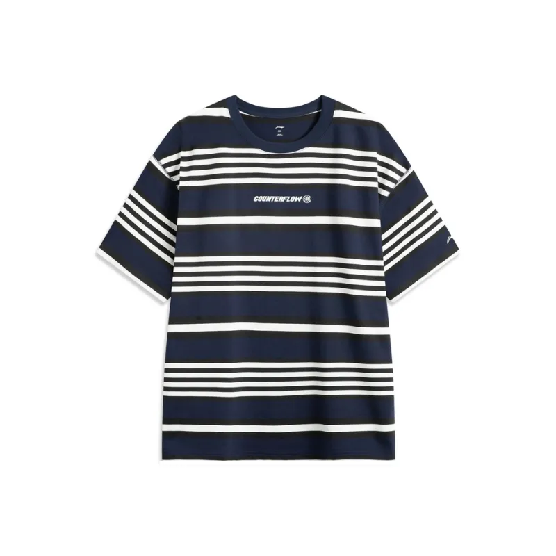 LiNing CF Tracing T Shirt Men's Dark Iris Blue-0