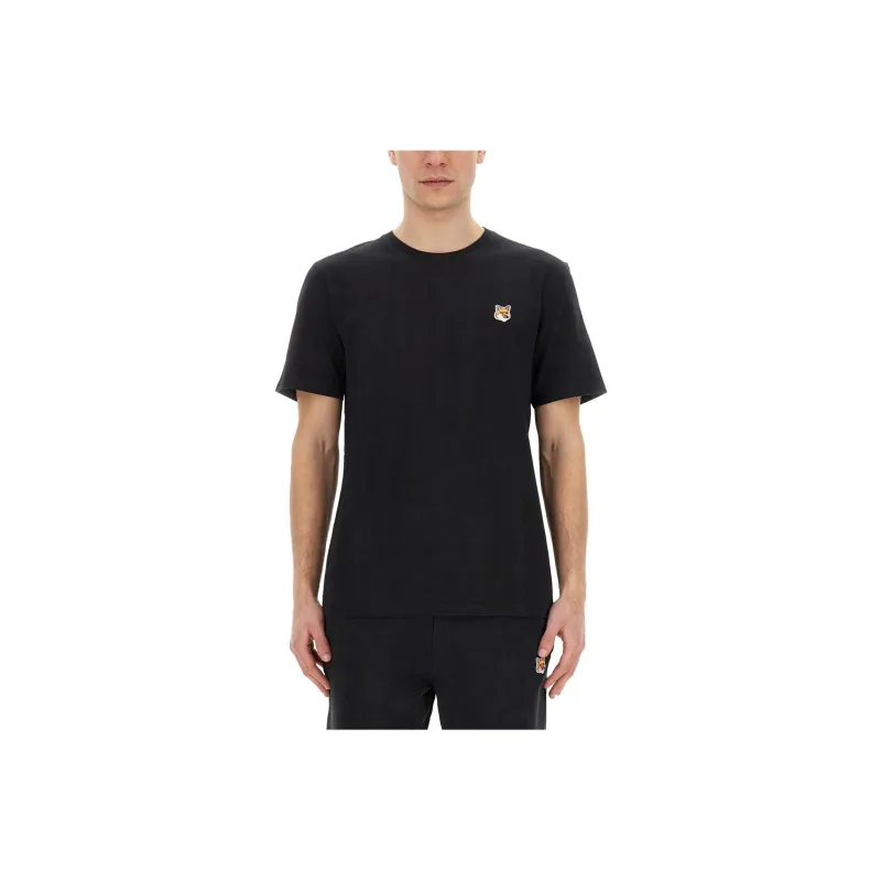 Maison Kitsune Fox Head Patch Crewneck T Shirt-2