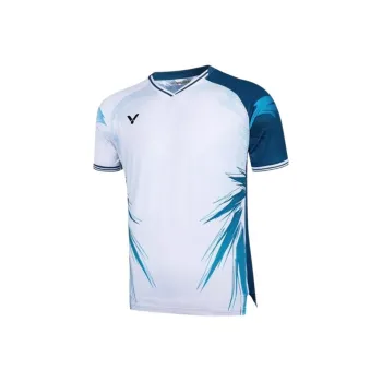 VICTOR T Shirt Unisex White Blue