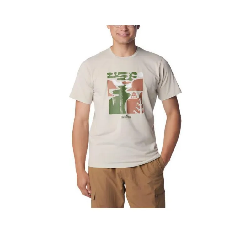 Columbia TrekSun Trek T Shirt Men's Stone Color-0