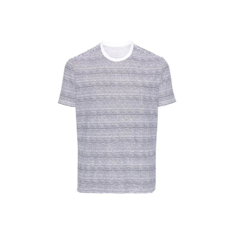 Majestic Filatures Striped Crew-neck T-shirt-0