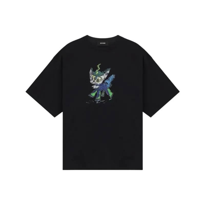 WE11DONE Jeff Monster Drawing T shirt-0