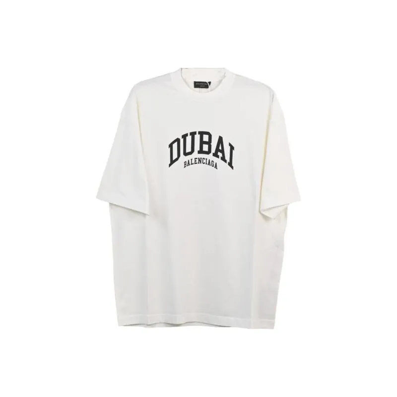 Balenciaga T Shirt Loose Fit Style Men's White-0
