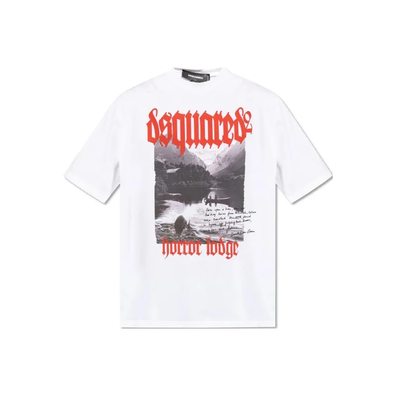 DSQUARED 2 Graphic Printed Crewneck T Shirt-0