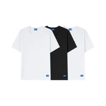 HUGO BOSS T Shirts Men 3 Pack Black+White