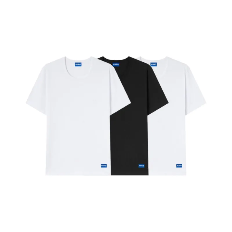 HUGO BOSS T Shirts Men 3 Pack Black+White-0