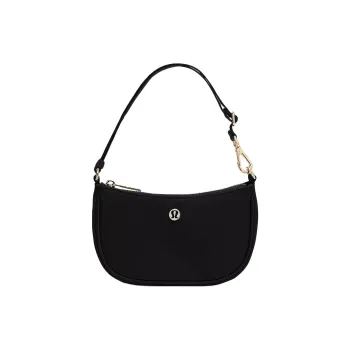 Lululemon Recycled Nylon Handbag, Shoulder Bag Mini Women's Black Gold