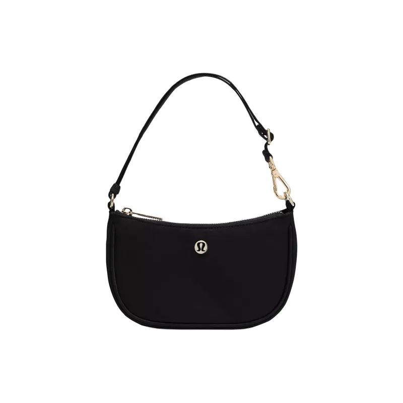 Lululemon Recycled Nylon Handbag, Shoulder Bag Mini Women's Black Gold-0