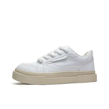 ESTEE GEEA Coverage Slip Resistant Abrasion Resistant Breathable And Supportive Low Top Skateboard Shoes Unisex White