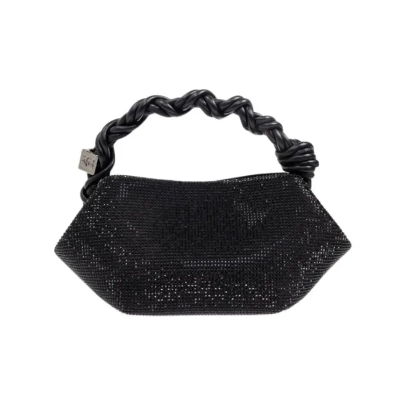 GANNI Fabric One Shoulder Handbags Women's Black-2