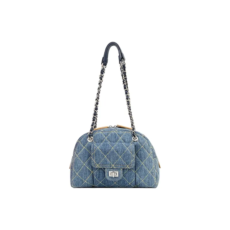 BEMIX PETS Denim Shoulder Bag Women's Blue-0