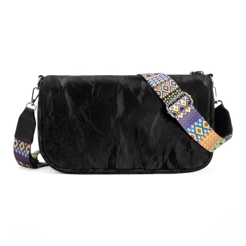 TAKI PU Crossbody Bag Regular Unisex Black/Silver White