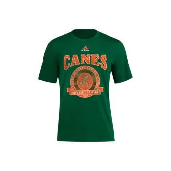 Adidas Free Shipping With AdiClub Miami Hurricanes Short Sleeve Tee