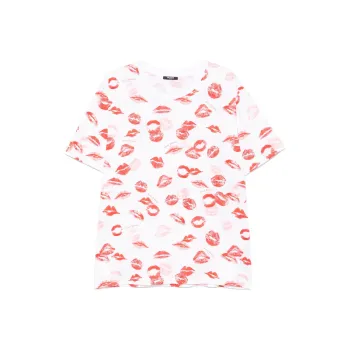BALMAIN Kiss print T shirt