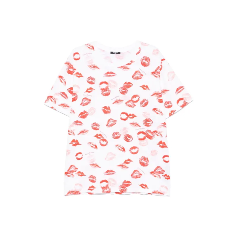 BALMAIN Kiss print T shirt-0