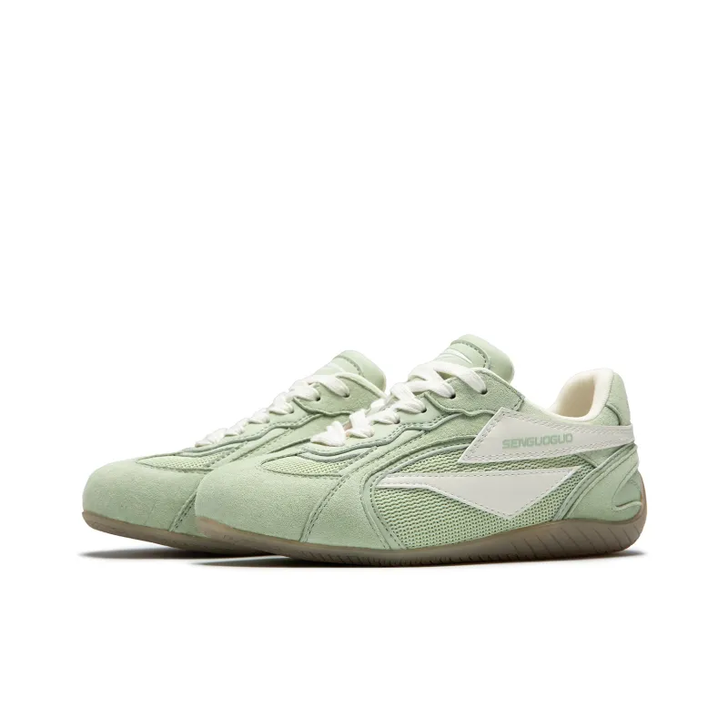 SENGUOGUO Anti Slip And Wear Resistant Breathable Low Top Casual Shoes Unisex Mint Green-1