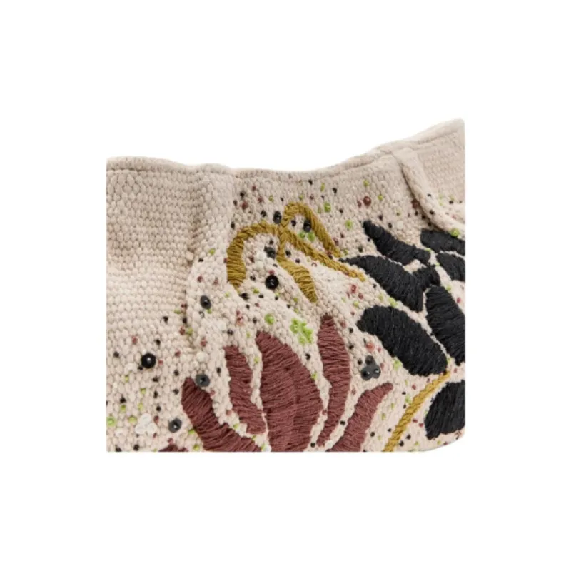 ZARA Cotton Clutch Small Size Women's White-2