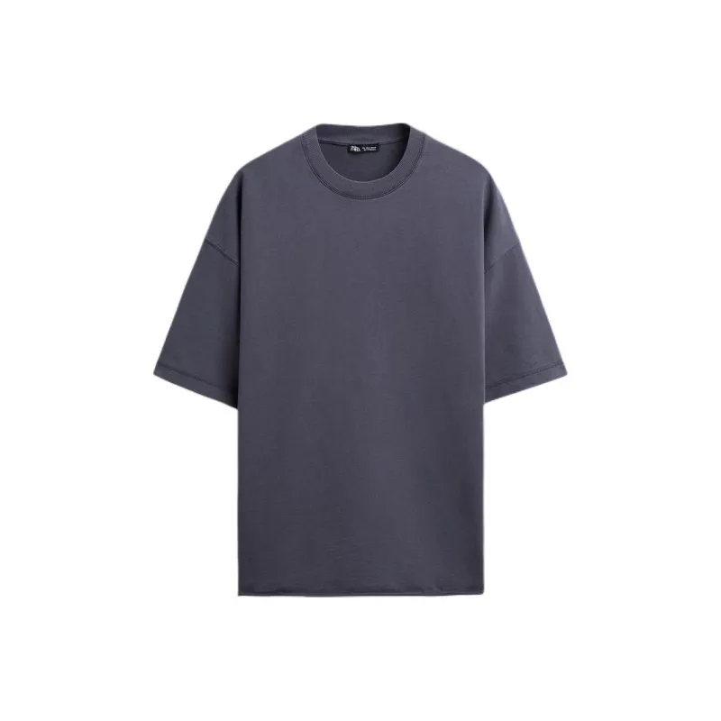 ZARA T Shirts Men Purple-0