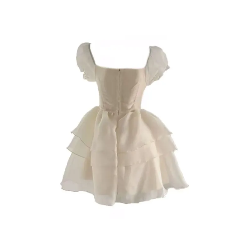PUREIDOL Short Sleeved Dresses Women's Apricot-1