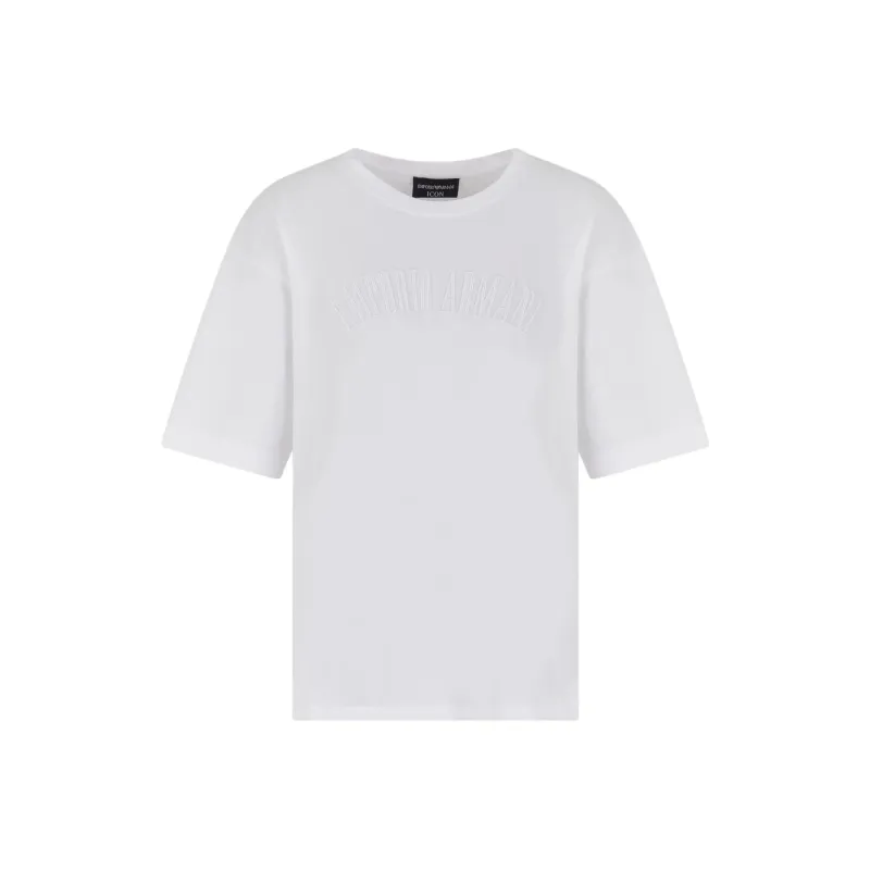 EMPORIO ARMANI Supima Jersey T shirt With Icon Logo Embroidery-0