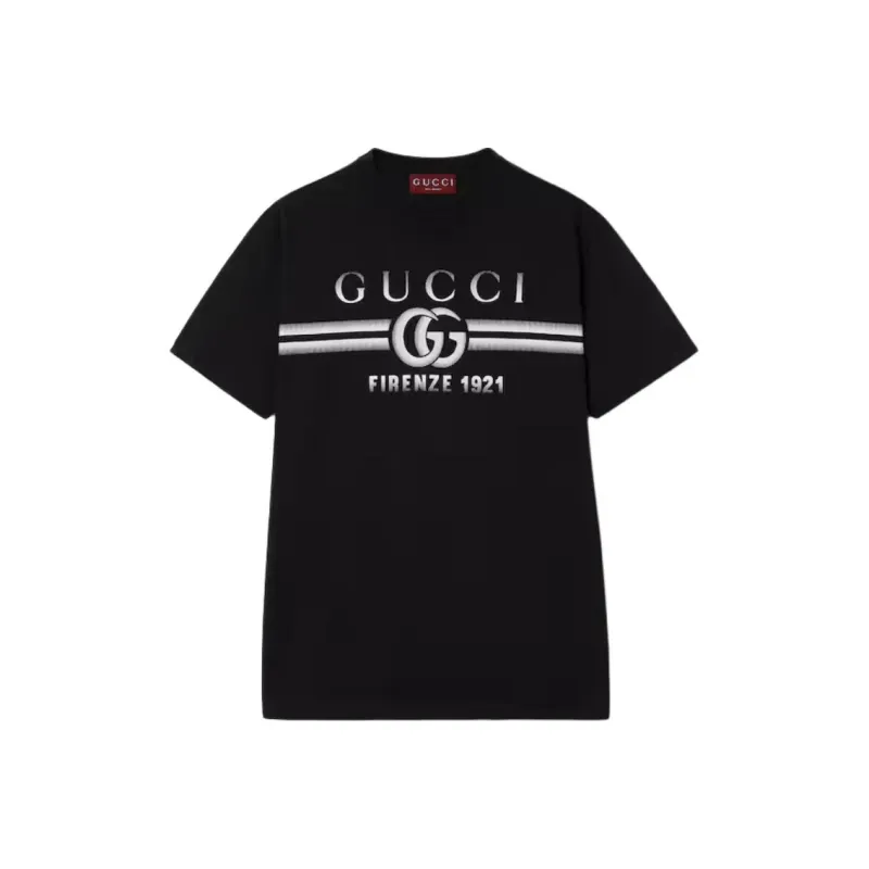 GUCCI Cotton Jersey GUCCI Print T Shirt-0