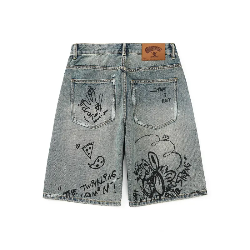 SANTASTIC Denim Shorts Men's Blue-1